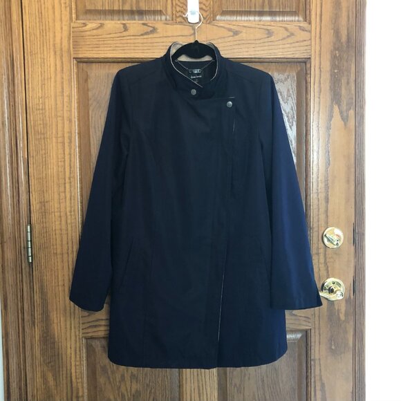 Dennis Basso Two-toned Water Resistant Hooded Coat - Size Small - Picture 2 of 9